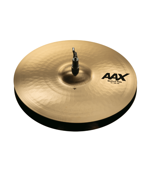 Sabian 15 inch AAX Medium Hi-hat Cymbals - Brilliant Finish