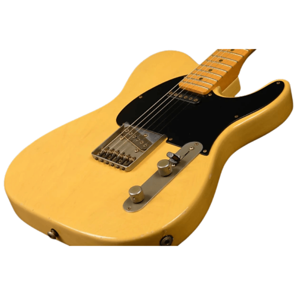 G&L USA ASAT Classic Rustic Butterscotch Blonde Maple 1 ply Black Pick Guard - Gambar 3