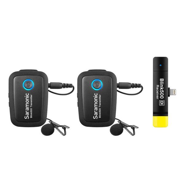 Saramonic Blink500 B4 Dual Clip-On Wireless Lavalier Microphone System - Black - Gambar 3