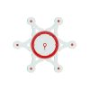 Slug Batter Badge BB-535 Red Single Kick Pad For Bass Drums
