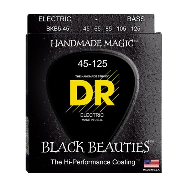 DR Strings, K3 Black Beauties Bass, BKB5-45 (45-125)