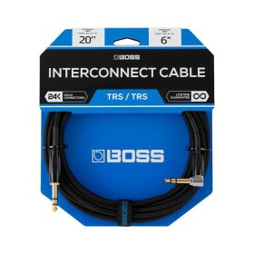 Boss BCC-3-TRA TRS Straight to Right Angle TRS Connecting Cable - 3 ft / 1m