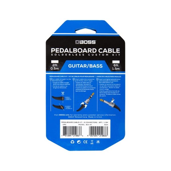 Boss BCK-6 Pedalboard Cable Kit - 6 foot - 6 Connectors - Gambar 2