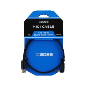 Boss BMIDI-2-35 Type A 3.5mm TRS to Male 5-pin DIN MIDI Cable - 60 cm