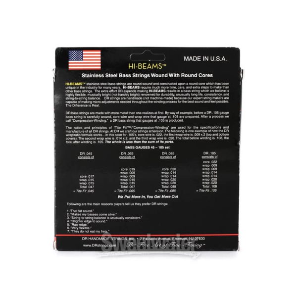 DR Strings Hi-Beam Medium Bass MR6-30 (30-125) - Gambar 2