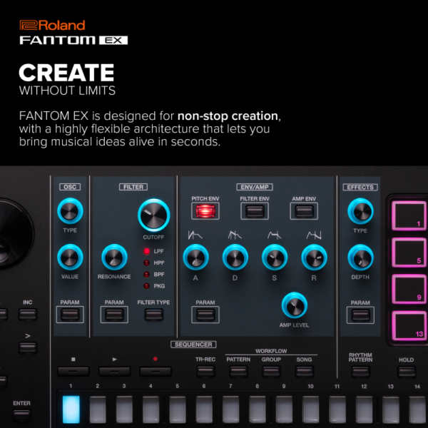 Roland FANTOM-6 EX Music Workstation Keyboard - Gambar 4