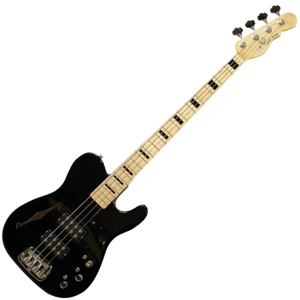 G&L USA Bass ASAT Bass Semi-Hollow in Jet Black finishes - Gambar 2
