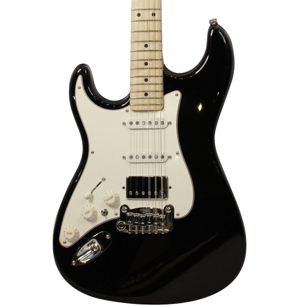 G&L USA Guitar Legacy HSS Lefty in Jet Black finishes