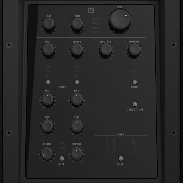 LD Systems DAVE 12 G4X Compact 2.1 1460W 12" Powered PA System with Bluetooth Streaming - Gambar 2