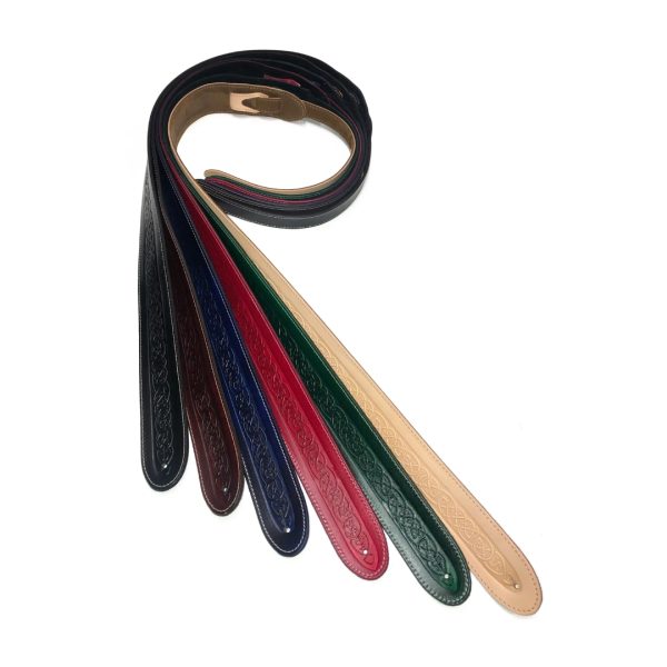 Leathergraft Celtic Embossed Straps - Black - Gambar 2