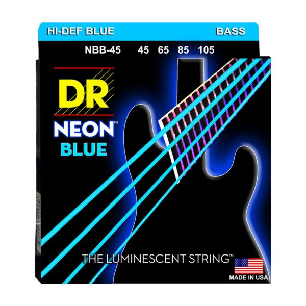 DR Strings, K3 Neon HI-Def Blue Bass, NBB-45 (45-105)