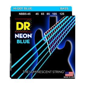 DR Strings, K3 Neon Hi-Def Blue Bass, NBB5-45 (45-125)