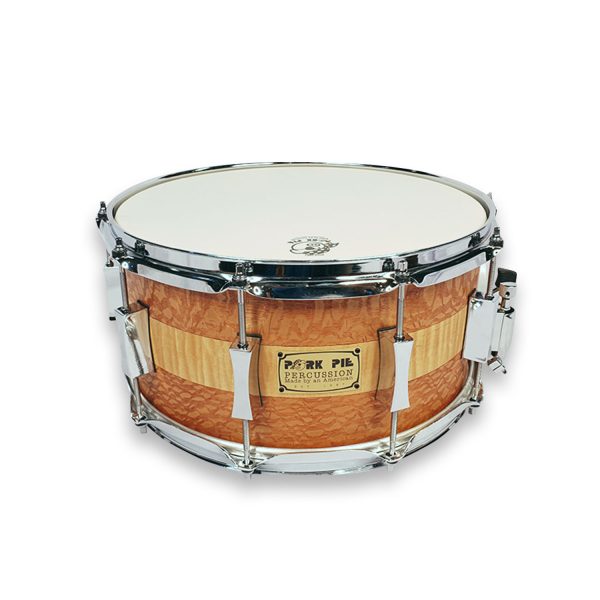 Pork Pie Percussion USA Wood Brass Snare Drum 7"x 14"