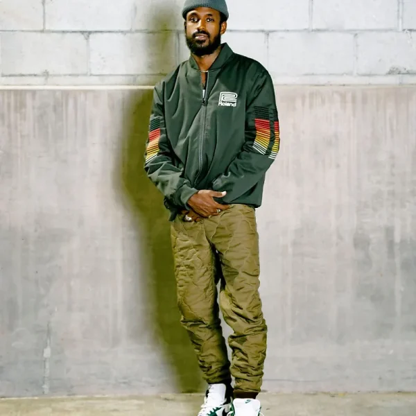 Roland Lifestyle 808 Bomber Jacket - Charcoal / Green (L) (Acc) - Gambar 6