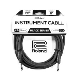 Roland RIC-B20 Black Series Instrument Cable 1/4-inch TS Male to 1/4-inch TS Male - 20 ft / 6m