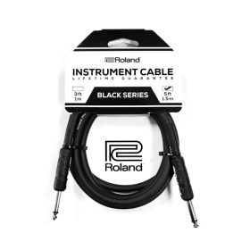 Roland RIC-B5 Black Series Instrument Cable 1/4-inch TS Male to 1/4-inch TS Male - 5 ft / 1.5m