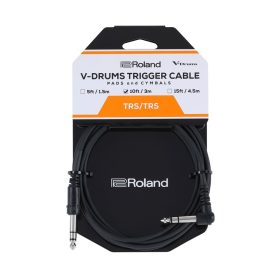 Roland PCS-10-TRA 1/4-inch TRS Male to 1/4-inch TRS Male Right Angle Percussion Trigger Cable - 10 ft/3m
