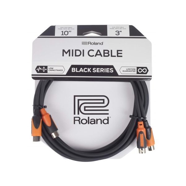 Roland RMIDI-B10 Black Series MIDI Cable - 10 foot/3 mtr
