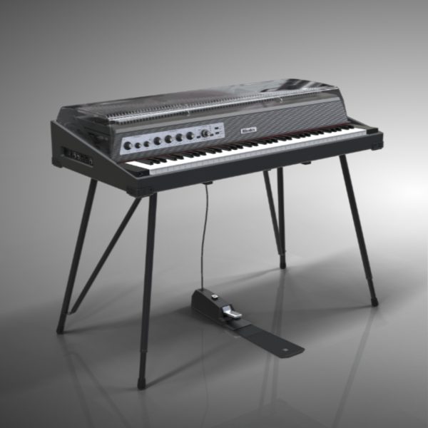 Rhodes MK8 in Smoked Transparent Hood Tolex Shell Silver Panel Preamp Only with Stand - Gambar 2