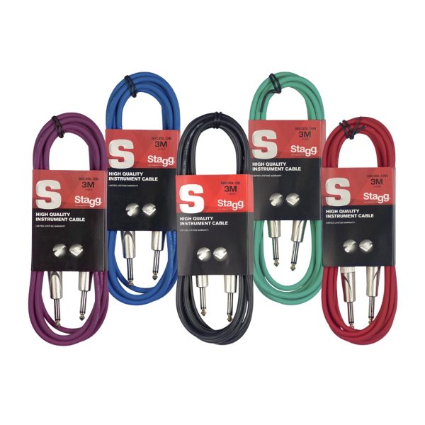 Stagg Cable SGC3DL CBL S-Series Deluxe 3M/10FT Instrument Cable - Purple - Gambar 4