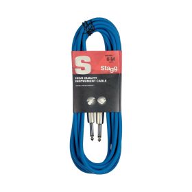Stagg Cable SGC6DL CRD S-Series Deluxe 6M/20FT Instrument Cable - Blue