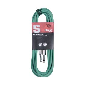 Stagg Cable SGC6DL CRD S-Series Deluxe 6M/20FT Instrument Cable - Green
