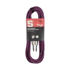 Stagg Cable SGC6DL CRD S-Series Deluxe 6M/20FT Instrument Cable - Purple