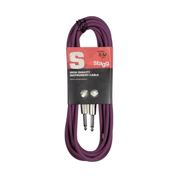 Stagg Cable SGC3DL CBL S-Series Deluxe 3M/10FT Instrument Cable - Purple