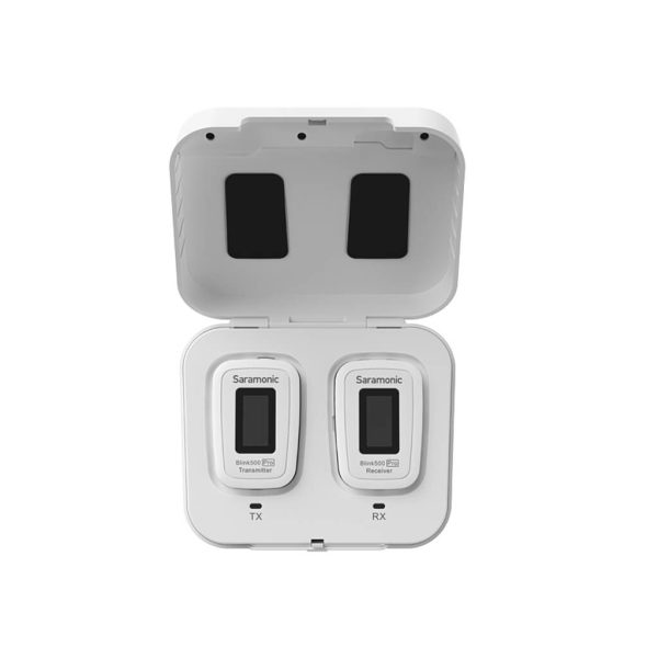 Saramonic Blink500 Pro B1W Digital Camera-Mount Wireless Omni Lavalier Mic System 2.4 GHz - White - Gambar 2