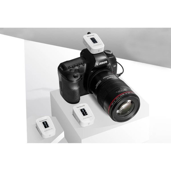Saramonic Blink500 Pro B2W Digital Camera-Mount Wireless Omni Lavalier Microphone System 2.4 GHz - White - Gambar 3