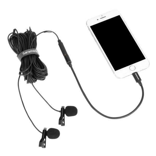 Saramonic LavMicro U1C Dual Clip-on Lavalier Microphone with Lightning Connector - Gambar 2