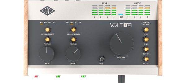 Universal Audio Volt 476 4-in/4-out USB 2.0 Audio Interface with Vintage Mic Preamp, 76 Compressor - Gambar 2