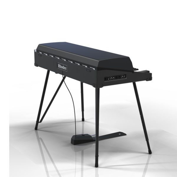 Rhodes MK8 in Black Hood Tolex Shell Silver Panel Preamp Only with Stand - Gambar 3