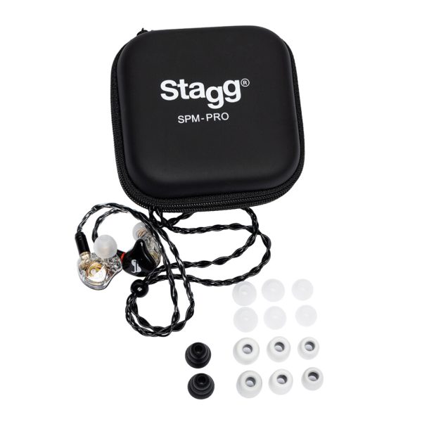 Stagg SPM-PRO-BK, Superior in-ear stage monitors with premium hybrid transducers - Black - Gambar 2