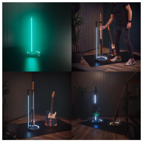 Gravity stands GGSLS01NHB Guitar GLOW STAND® with Neckhug - Gambar 4