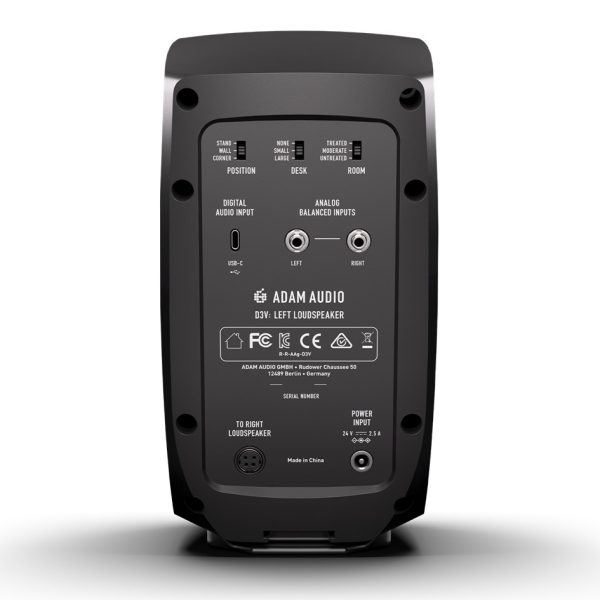 ADAM Audio D3V 3.5-inch Powered Studio Monitor Pair - Black - Gambar 3
