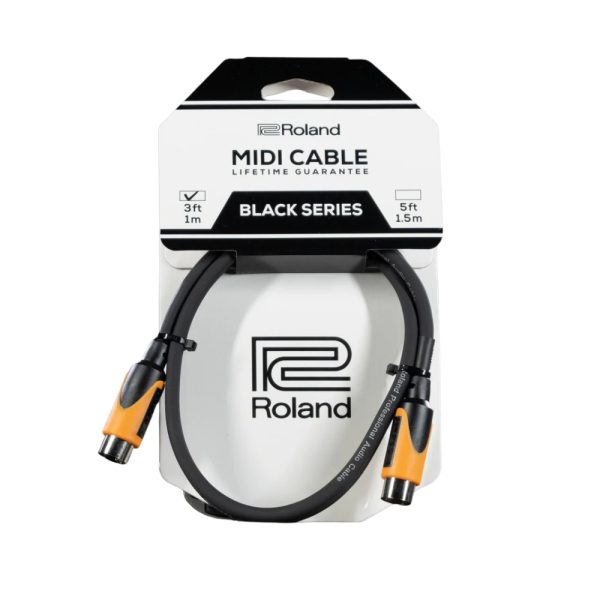 Roland RMIDI-B3 Black Series MIDI Cable - 3 foot