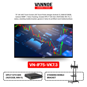 VANNOE INTERACTIVE FLAT PANEL VN-IF75-VK7.3 VK Series 3 Years Warranty