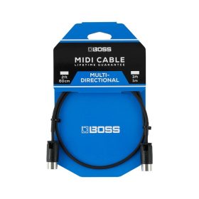 Boss BMIDI-PB2 MIDI Cable with Adjustable Straight/Angled DIN Connectors - 60cm