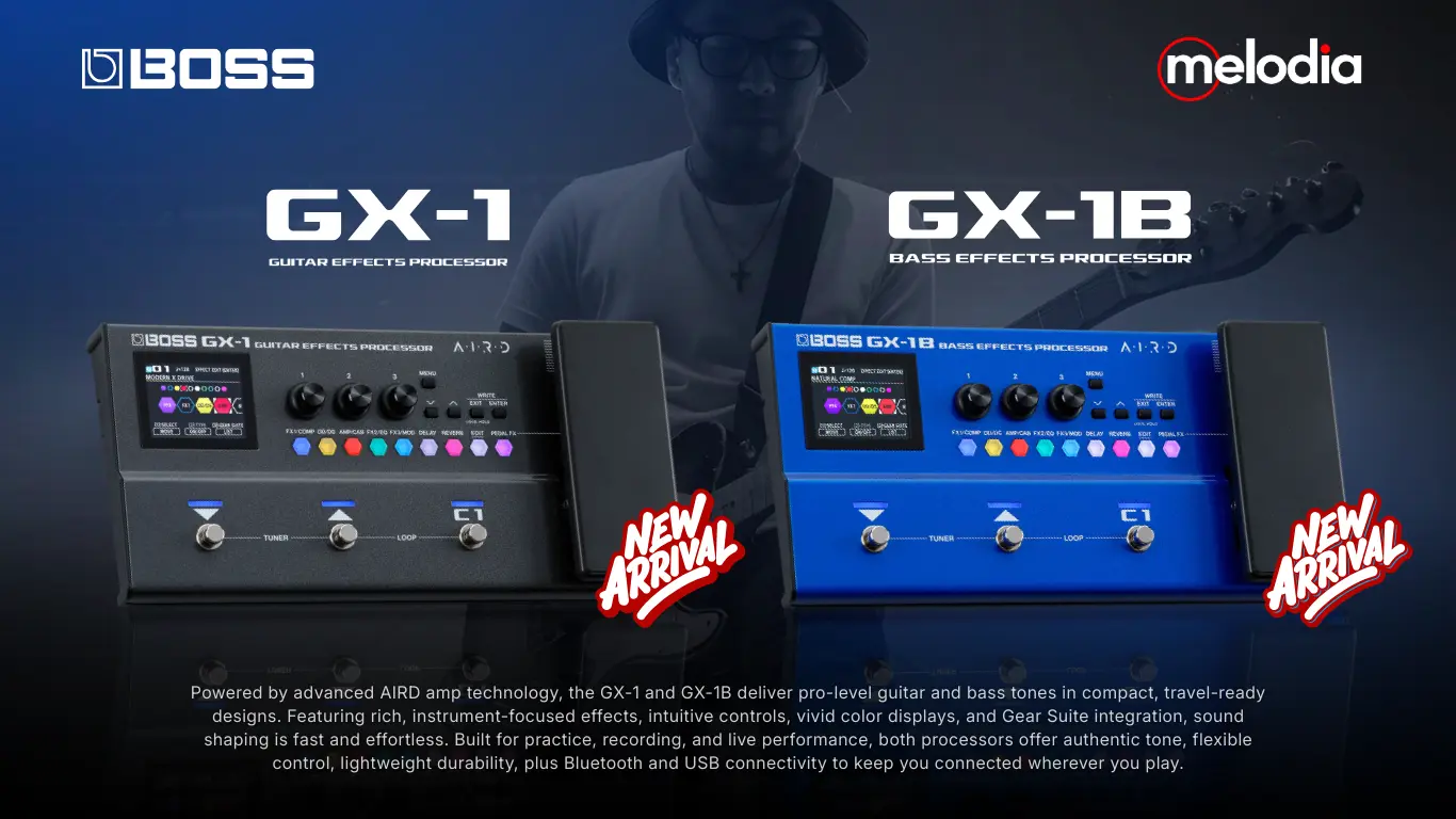 New Arrival BOSS GX-1 & GX-1B sebagai Multi Effect Canggih, Ringkas dan Affordable dari BOSS