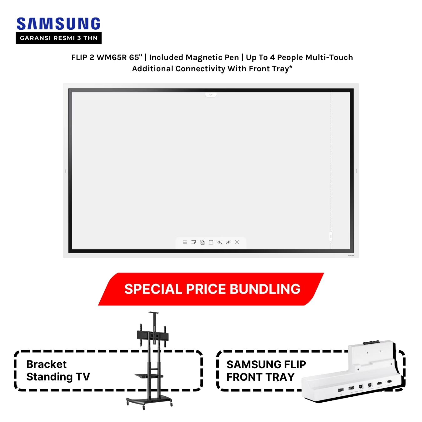 Special Package Samsung Flip WM65R with Front Tray + Stand