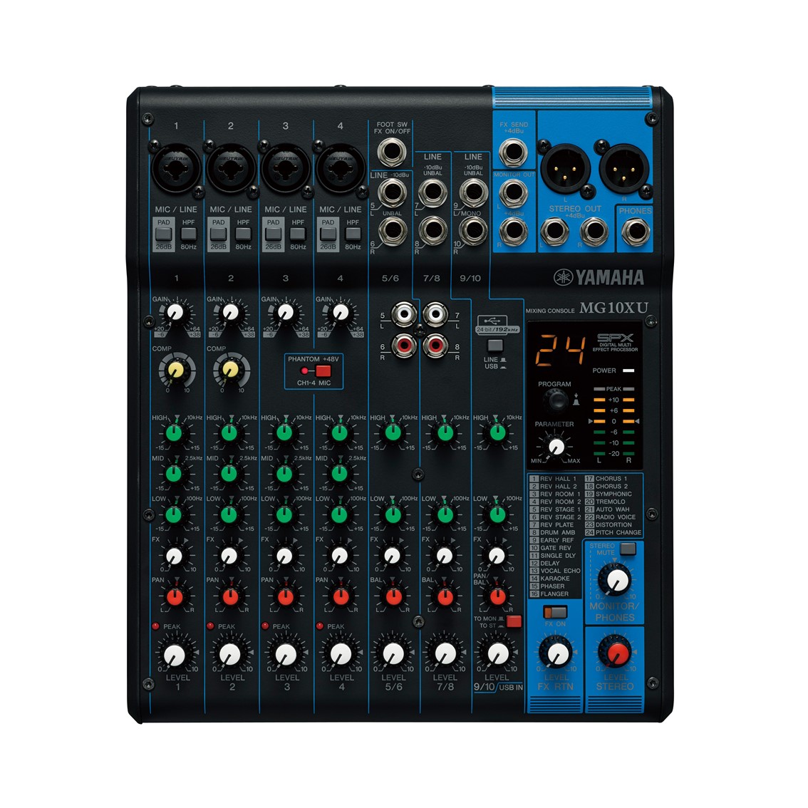 Yamaha MG10XU 10-channel Mixer with USB and FX - Gambar 2