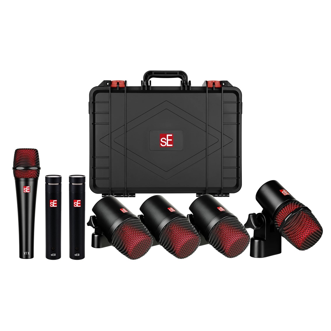 sE Electronics V Pack Arena Drum Mic Package – All Black