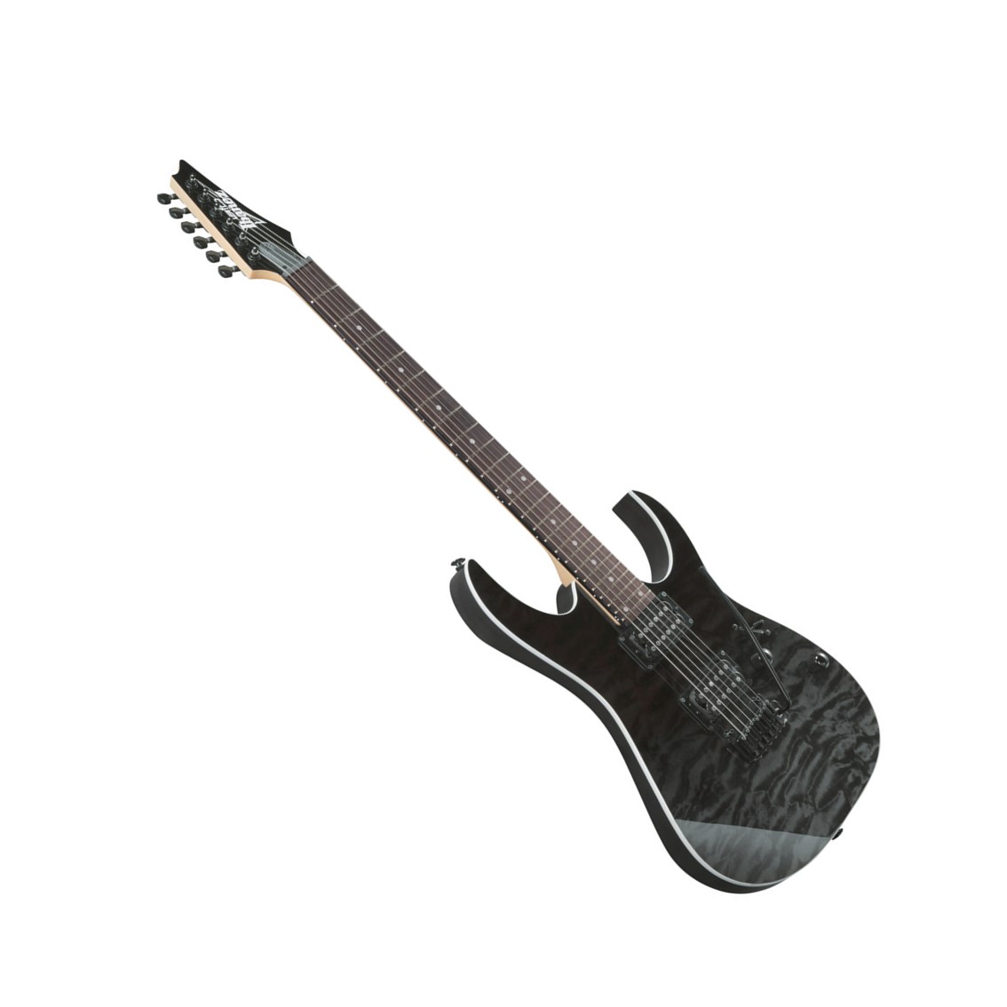 Ibanez GRG120QASP-BKG 6-String Electric Guitar, Black Gradation - Gambar 2