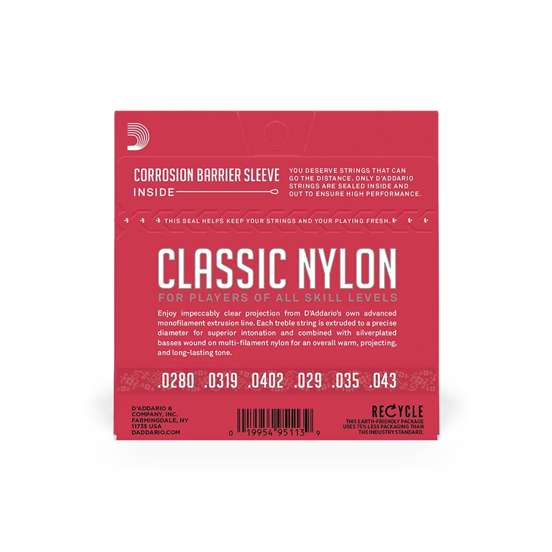 D.ADDARIO EJ27N Nylon 0280-043 Normal Tension Student Clasical Strings - Gambar 2