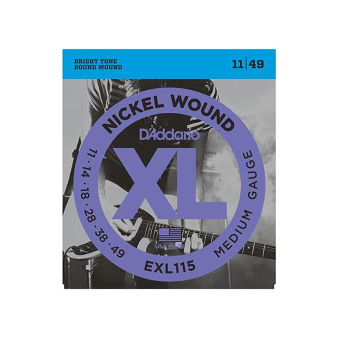 D.ADDARIO EXL115 Nickel Wound 011-049 Medium Electric Guitar Strings