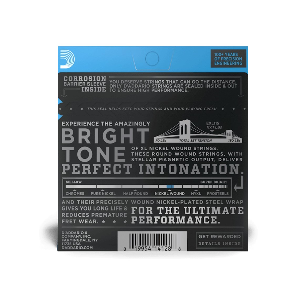 D.ADDARIO EXL115 Nickel Wound 011-049 Medium Electric Guitar Strings - Gambar 2
