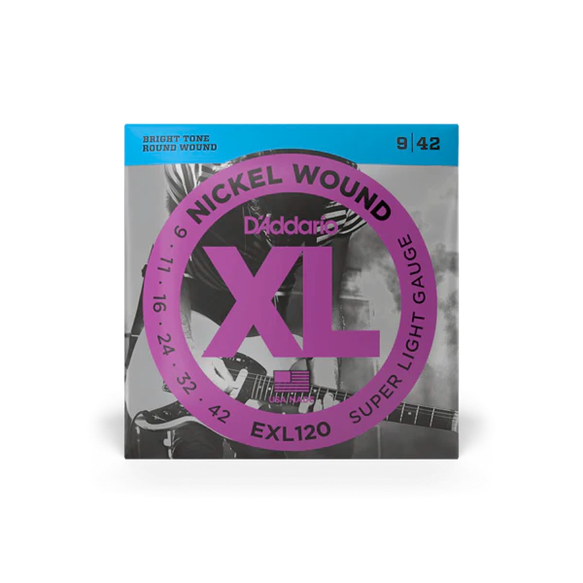 D.ADDARIO EXL120 Nickel Wound 009-042 Super Light Electric Guitar Strings