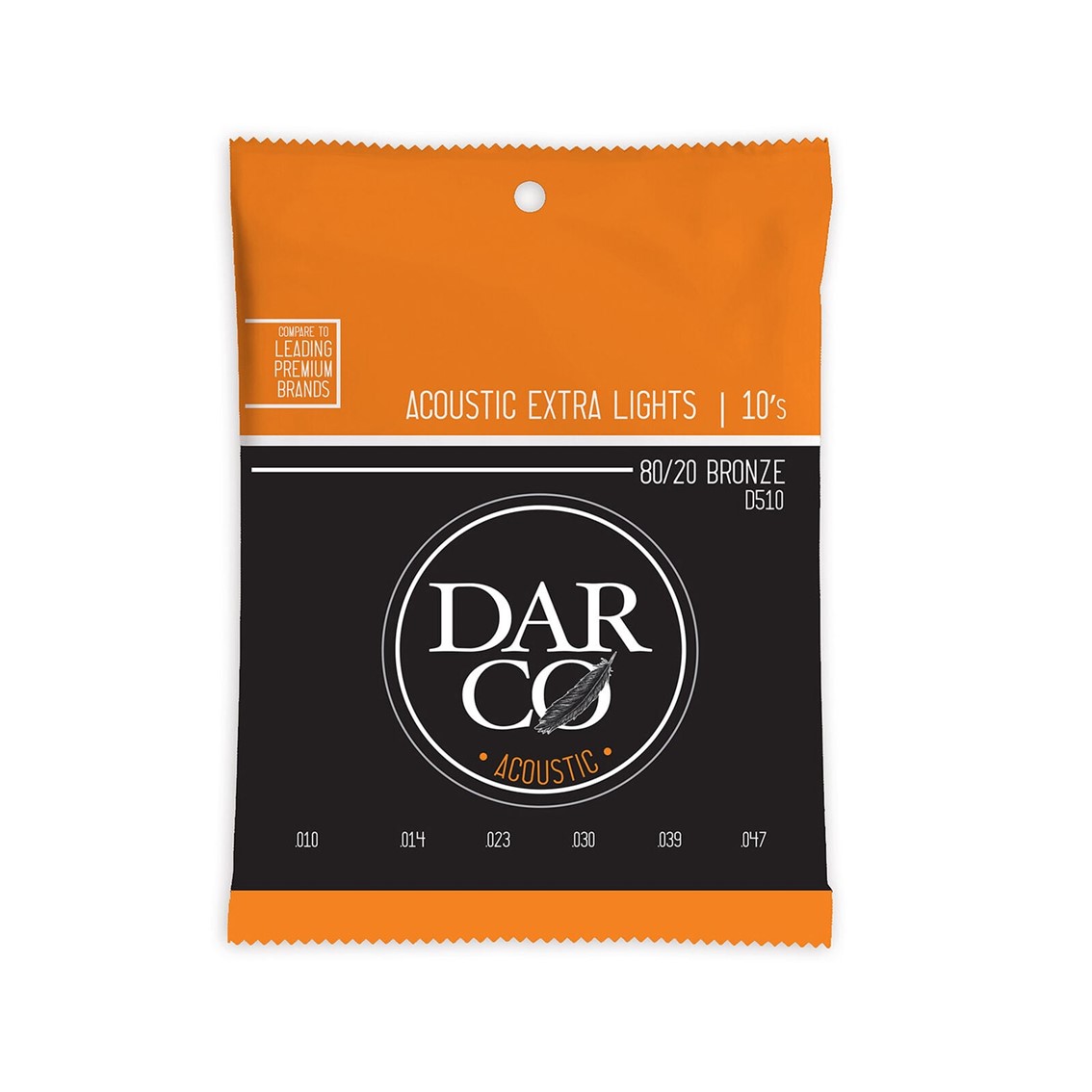 Darco Strings D510 80/20 Bronze 010-047 Extra Light Acoustic Guitar Strings