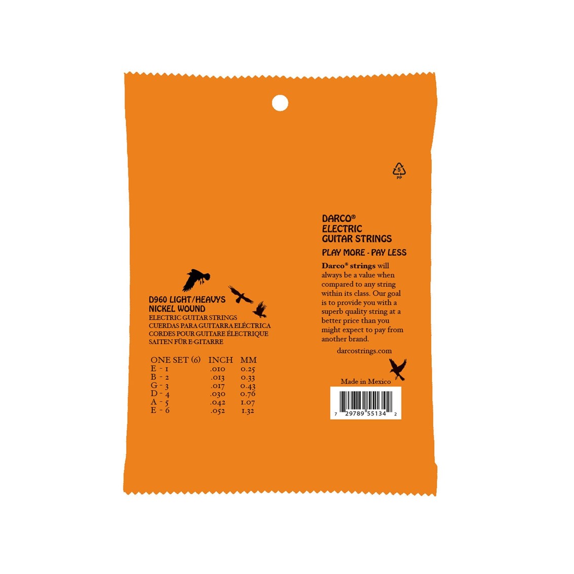Darco Strings D960 010-052 Light Heavy Electric Guitar Strings - Gambar 2
